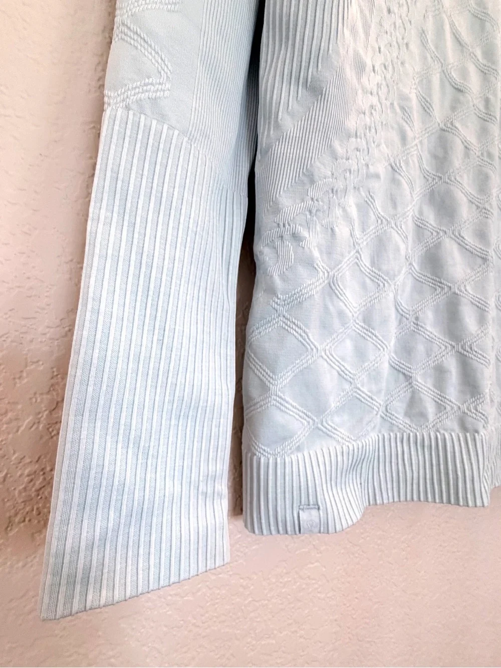 Lululemon Ebb to Street Long Sleeve Top Baby Blue Thumb Holes Seamless